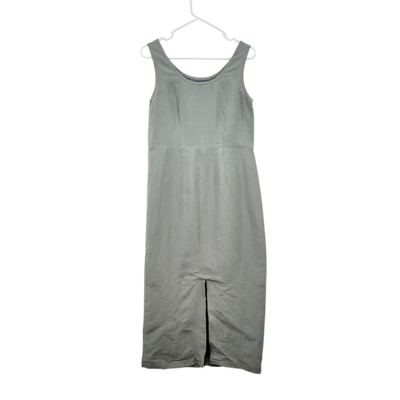 SuZen Vintage Women's Linen Blend Sleeveless A-line Midi Dress - S - Picture 4 of 9